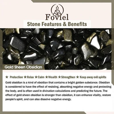 Buddha Stones Tibetan Obsidian Protection Necklace Necklace BS 10