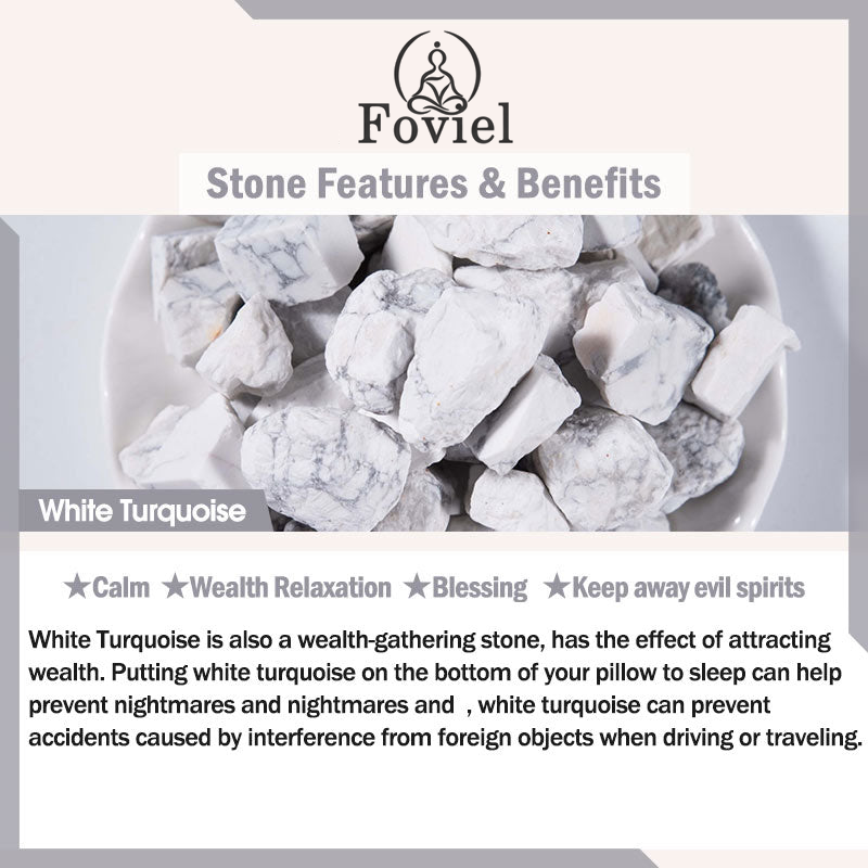 Buddha Stones 12 Constellations of the Zodiac Natural Frosted Stone White Turquoise Bead Fortune Bracelet Bracelet BS 20