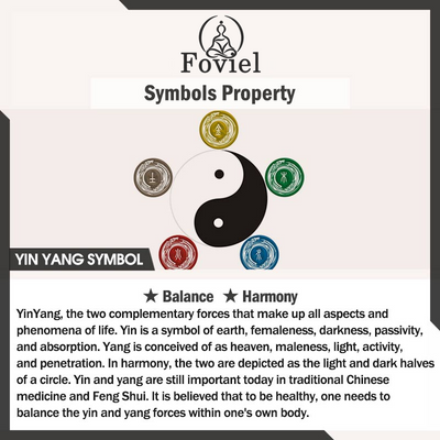 Anillo de cobre con yin y yang, símbolo de suerte