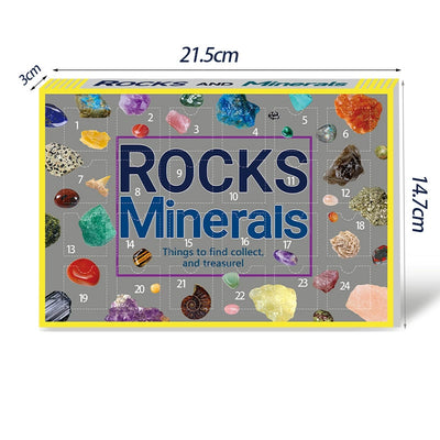 Grey Rocks and Minerals 24-compartment calendar box; supplier product photograph