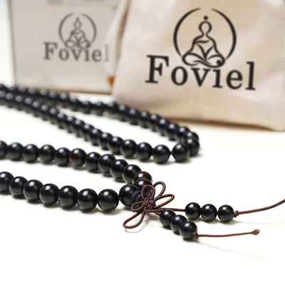 Buddha Stones 108 Mala Beads Bracelet Prayer Meditation Sandalwood Elastic Bracelet BS 11