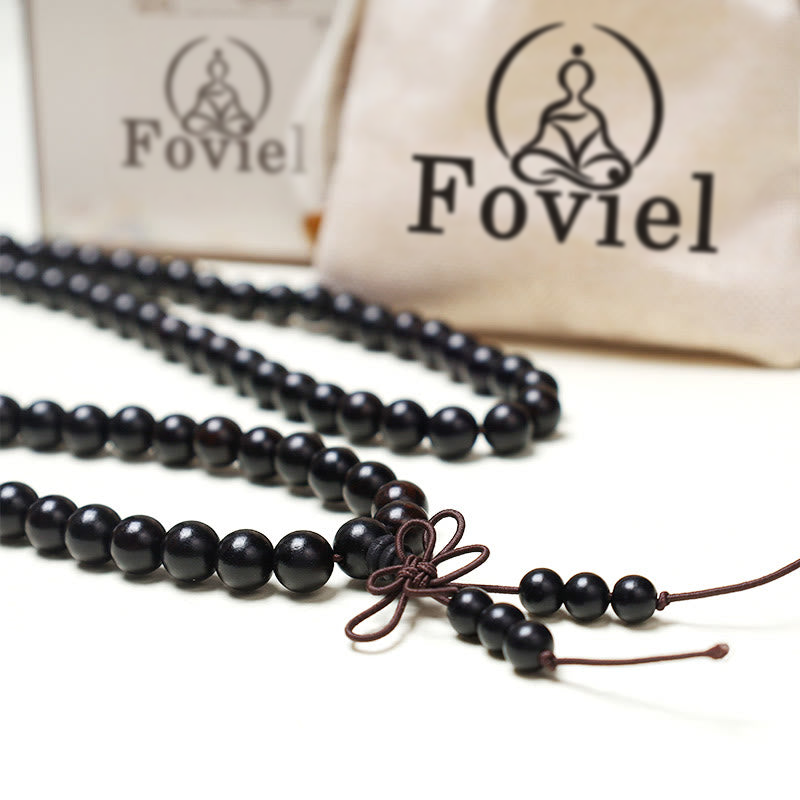 Buddha Stones 108 Mala Beads Bracelet Prayer Meditation Sandalwood Elastic Bracelet BS 11