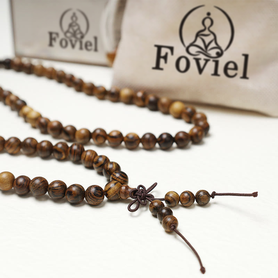 Buddha Stones 108 Mala Beads Bracelet Prayer Meditation Sandalwood Elastic Bracelet BS 23