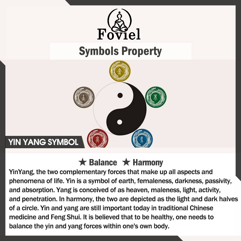 Buddha Stones Yin Yang Symbol Adjustable Blessing Couple Ring Rings BS 7