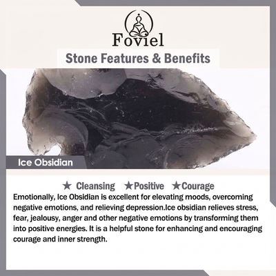 Buddha Stones Natural Black Obsidian Tiger Eye Ice Obsidian Fox Pendant Amulet Necklace Necklaces & Pendants BS 16