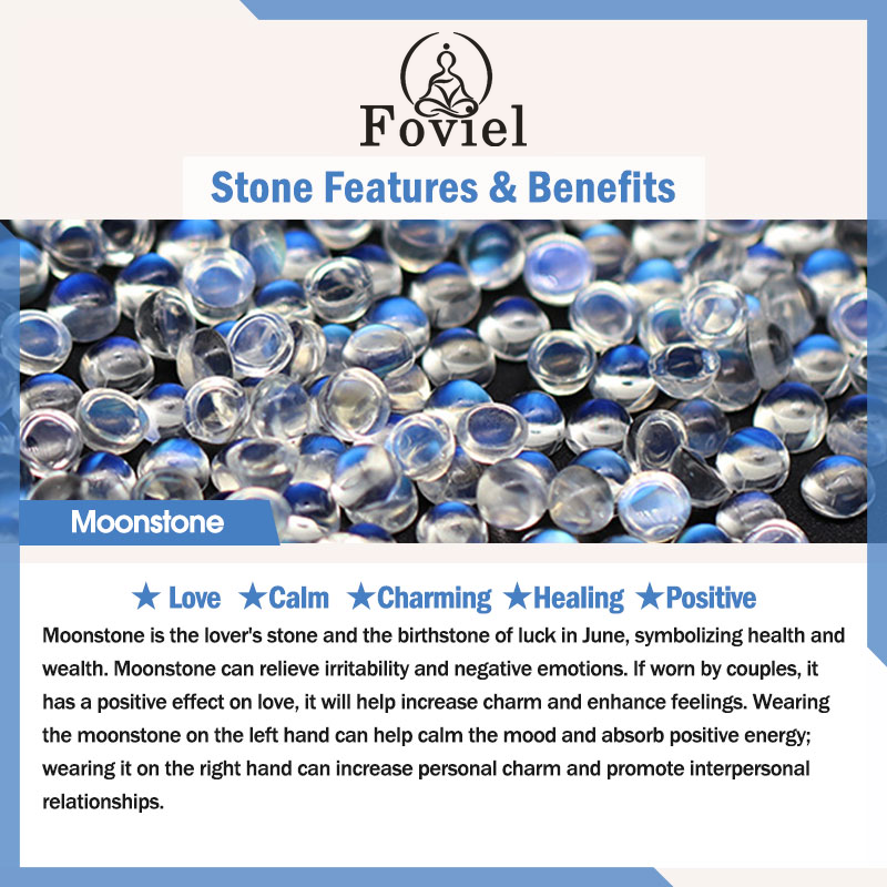 Buddha Stones Moonstone Healing Positive Bracelet Bracelet Mala BS 6