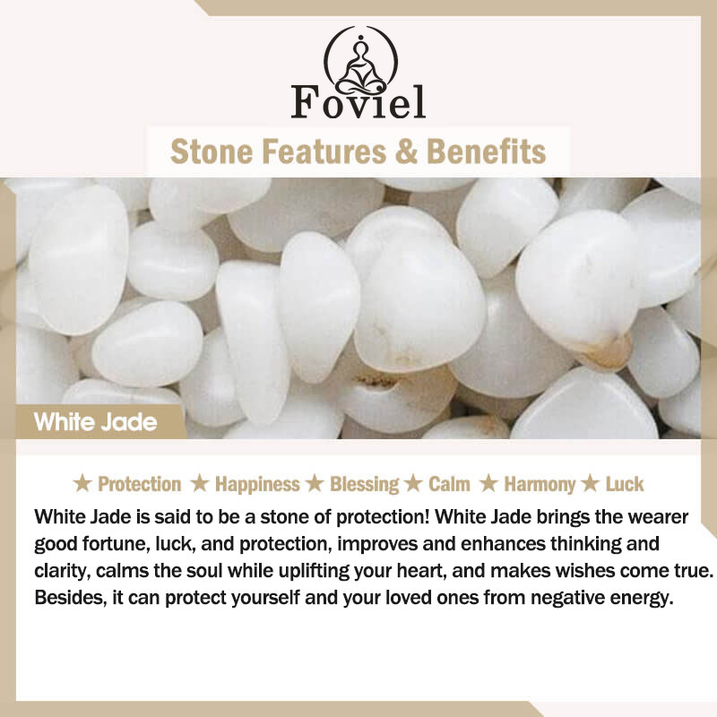 Buddha Stones White Jade Double Happiness Fortune Earrings Earrings BS 5
