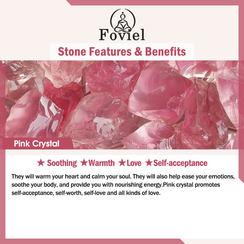 Buddha Stones The Flower of Love Pink Crystal Soothing Anklet Anklet BS 6