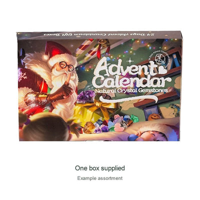 Santa Storybook Advent Calendar — one actual box cropped from original supplier photograph; example assortment