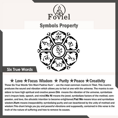 Buddha Stones White Bodhi Six True Words Protection Bracelet Bracelet BS 11