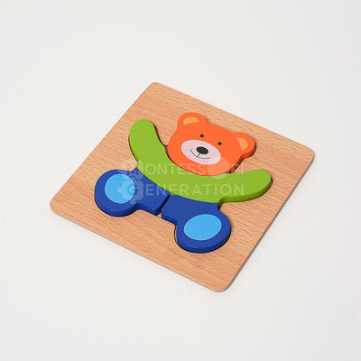 Juego de rompecabezas de madera Fidtoy para niños pequeños – 6 rompecabezas educativos para niños de 2+ años
