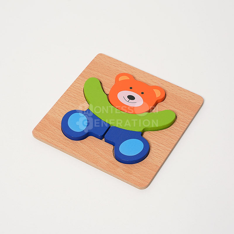 Juego de rompecabezas de madera Fidtoy para niños pequeños – 6 rompecabezas educativos para niños de 2+ años