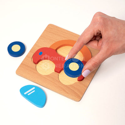 Juego de rompecabezas de madera Fidtoy para niños pequeños – 6 rompecabezas educativos para niños de 2+ años