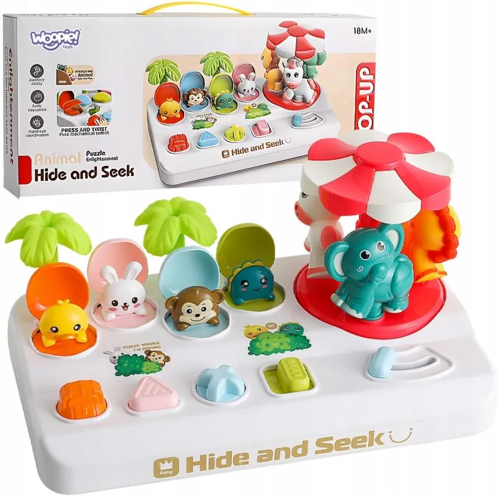 Puzzle animaux cache-cache escamotable - 019