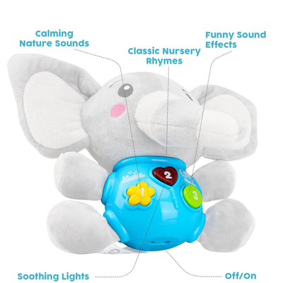 Peluche Elefante Musical para Bebé Fidtoy con Luces y Sonidos
