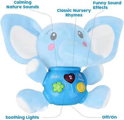 Peluche Elefante Musical para Bebé Fidtoy con Luces y Sonidos