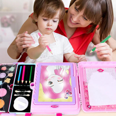 Glam Draw - Fantasía y diversión - Kit de maquillaje para dibujar