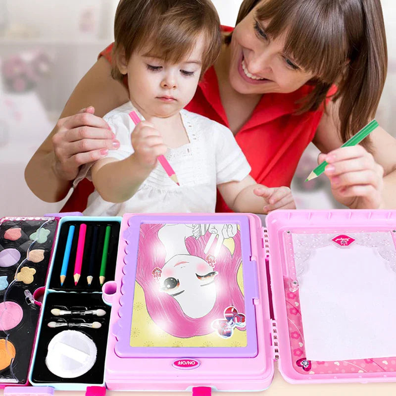 Glam Draw - Fantasía y diversión - Kit de maquillaje para dibujar
