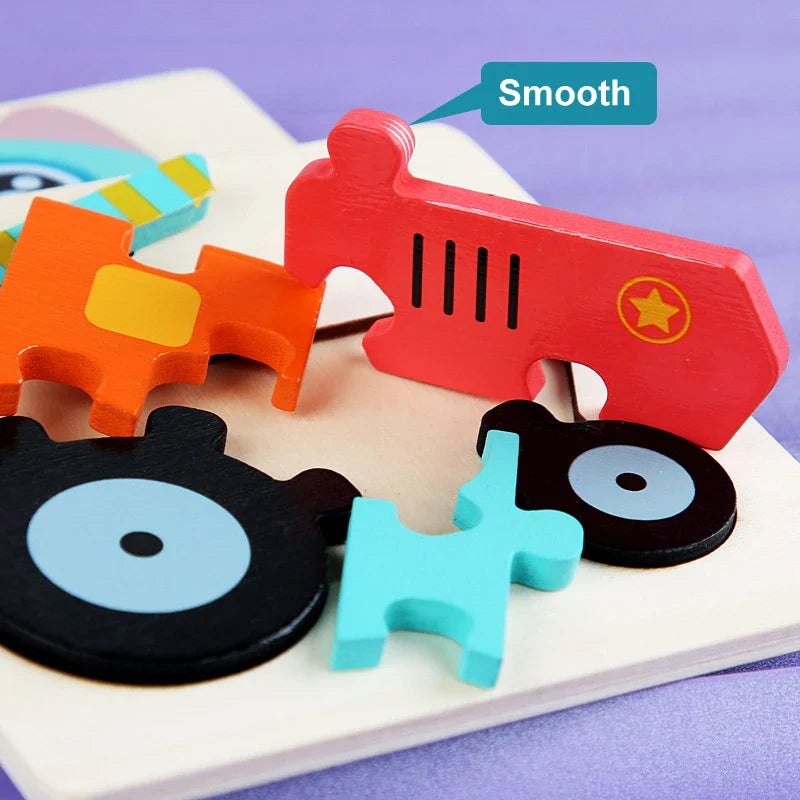 3D Wooden Puzzle™ - Speels Dierenavontuur - Legpuzzel