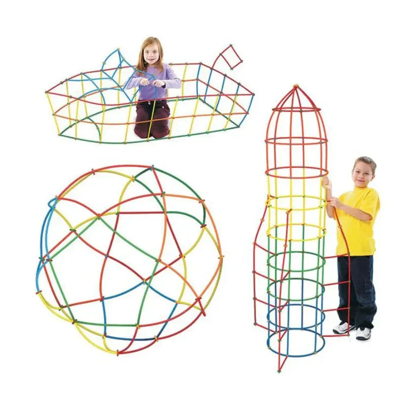 BuildPlay – Fantasía y Habilidad – Tubos de construcción con conectores