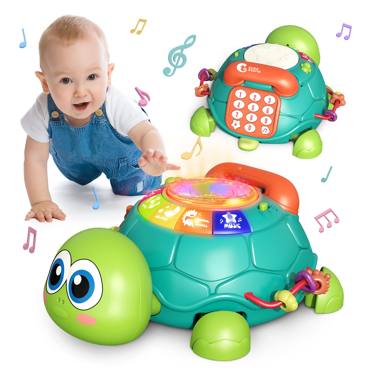 Fidtoy Crawling Turtle Musical Baby Toy