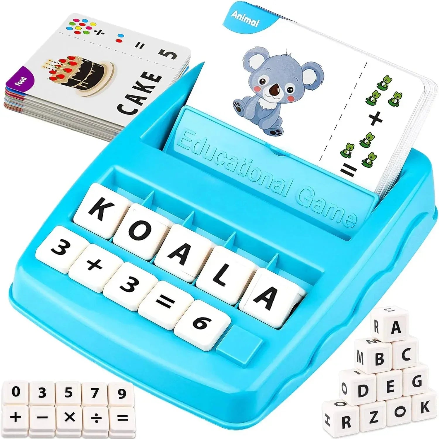 EduPlay – 2 en 1 – Juego de lectura y juego con tarjetas de alfabeto y números