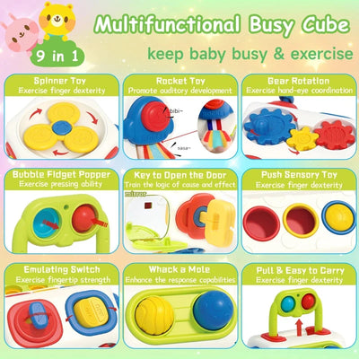 Fidtoy 10-in-1 Activity Cube Montessori Sensory Toy