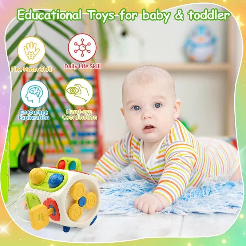 Fidtoy 10-in-1 Activity Cube Montessori Sensory Toy