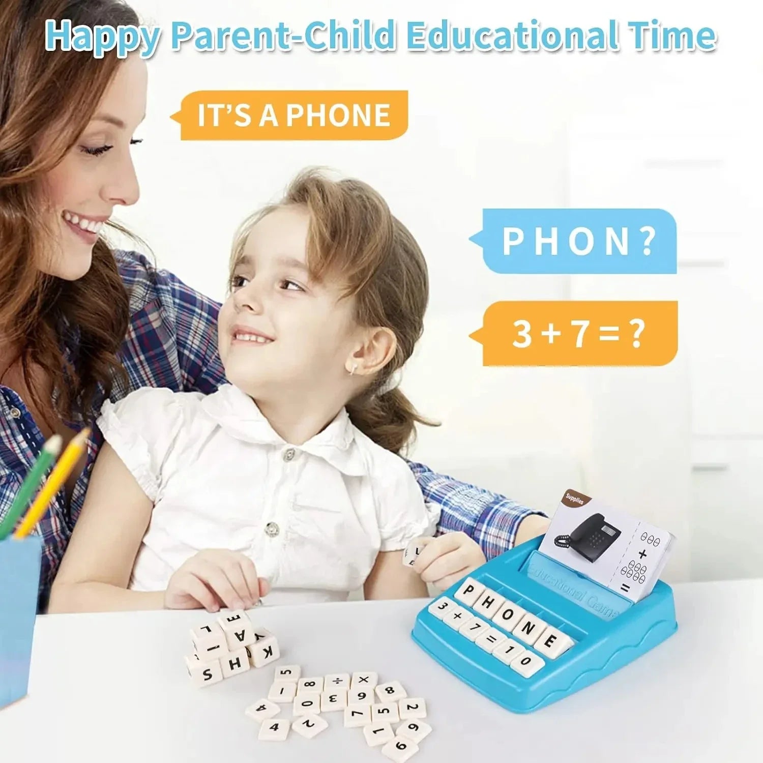 EduPlay – 2 en 1 – Juego de lectura y juego con tarjetas de alfabeto y números