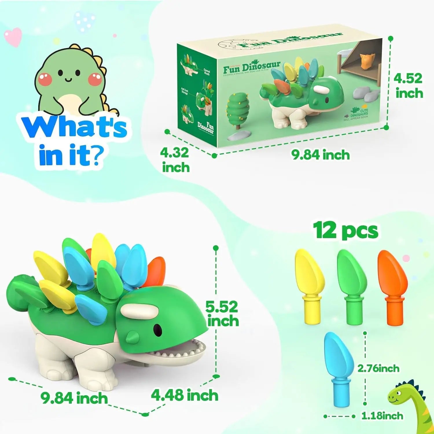 Dino Discovery™ - Kleur & Getallen herkennen - Fijne Motoriek