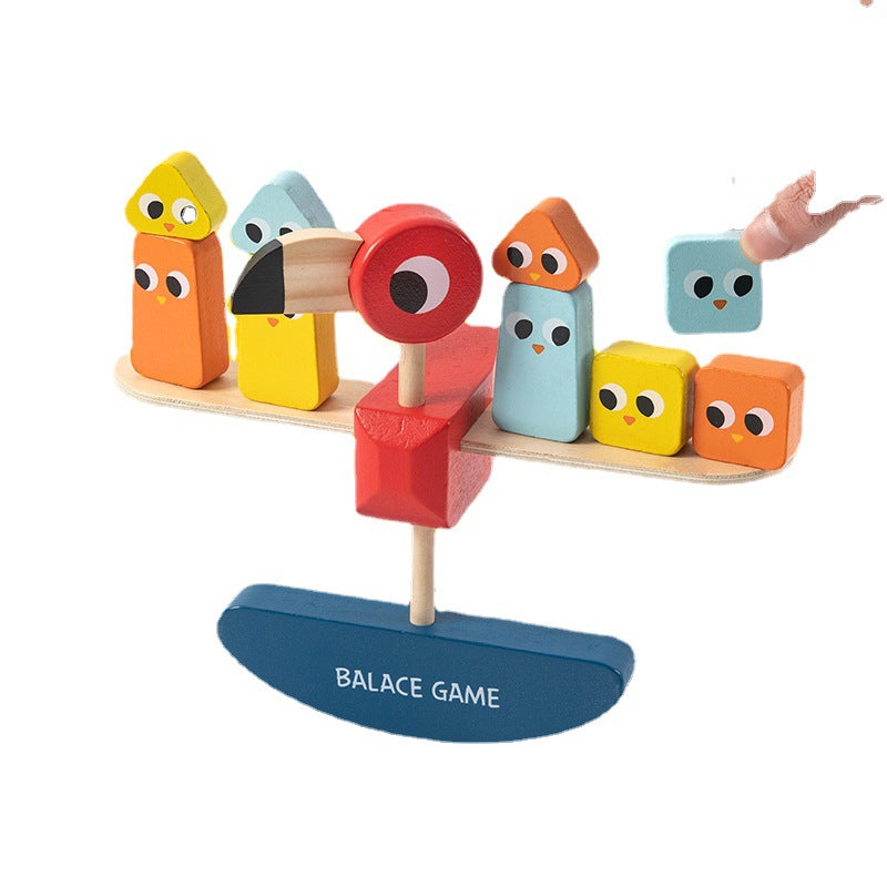 Jeu d'équilibre avec des oiseaux en bois - Jouets éducatifs mathématiques