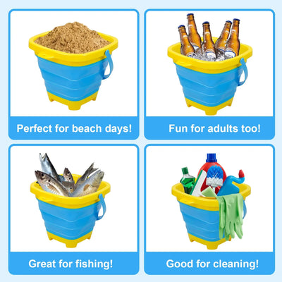 Foldable Bucket™ - Vouwbaar Vakantieplezier - Opvouwbare emmer