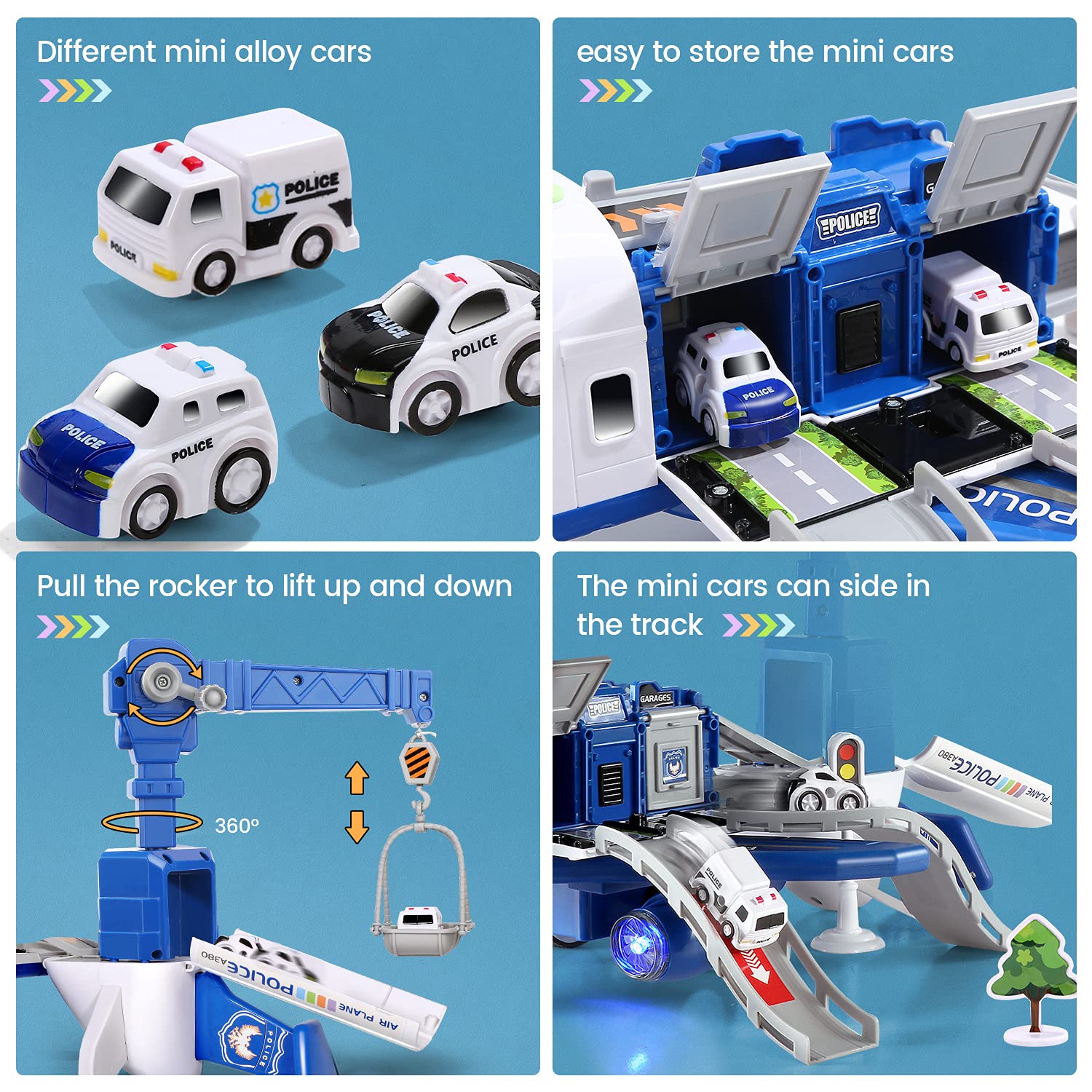 Fidtoy Transport Cargo Avion Jouet pour Enfants de 3 ans et plus
