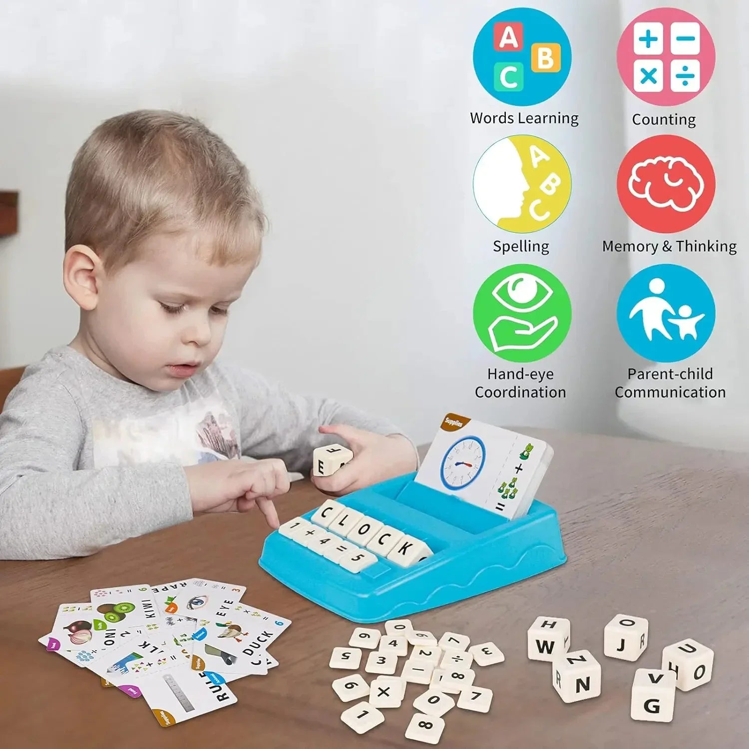 EduPlay – 2 en 1 – Juego de lectura y juego con tarjetas de alfabeto y números