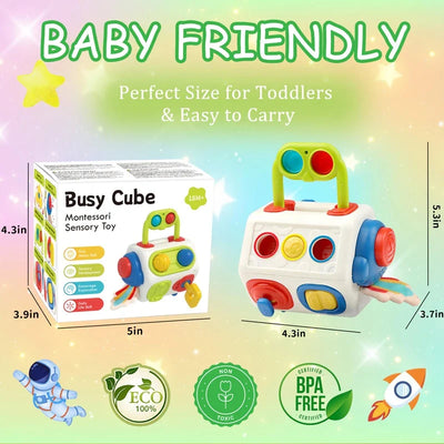 Fidtoy 10-in-1 Activity Cube Montessori Sensory Toy