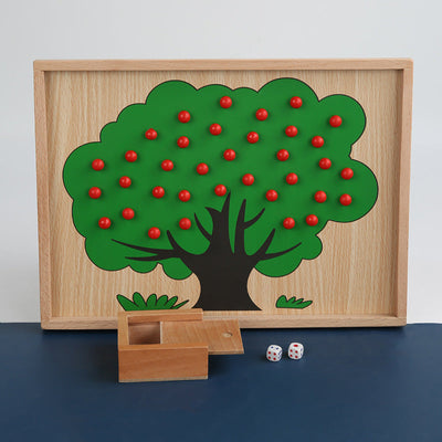 Montessori Wooden Apple Counting Game - Mathematics Educational Toys