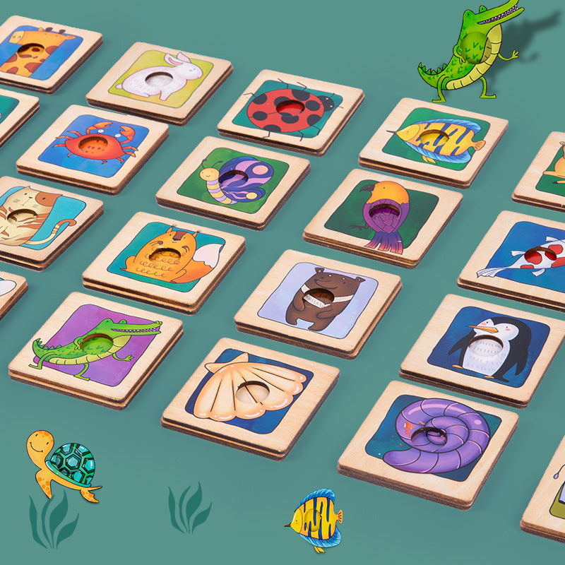 Animal Skin Matching Puzzle- Fine motor skills toys