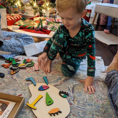 Picasso-style Montessori Face Puzzle-Speech therapy toys