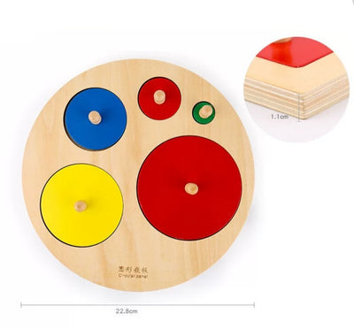 Casse-tête cercle en bois - Meilleurs jouets Montessori