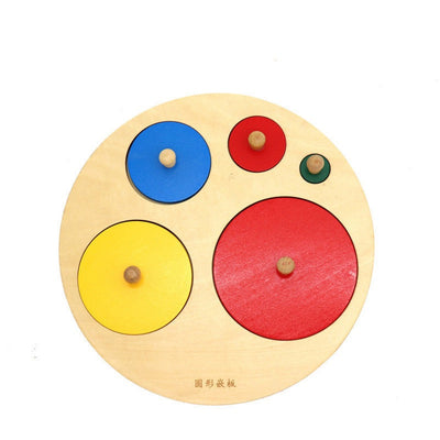 Casse-tête cercle en bois - Meilleurs jouets Montessori