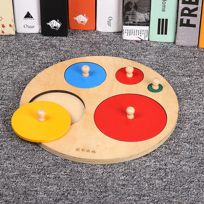 Casse-tête cercle en bois - Meilleurs jouets Montessori