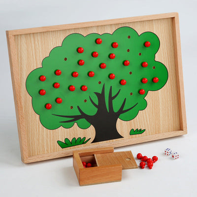 Montessori Wooden Apple Counting Game - Mathematics Educational Toys