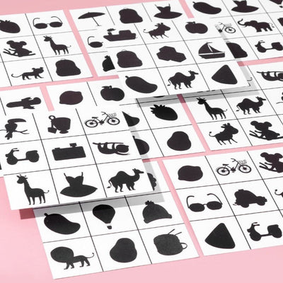 Wooden Find the Shadow Matched Images Game - Mathematics toys