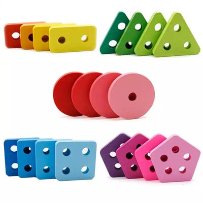 Número de madera y fracción -Juguetes matemáticos