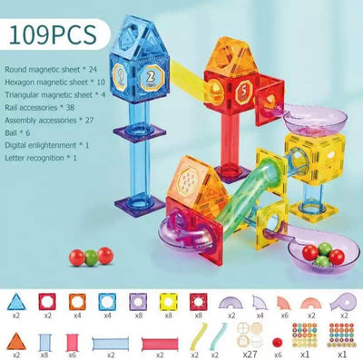 Onshine Magnetic Tiles Marble Run- Open ended Toys