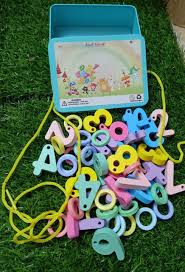 Fidtoy Alphabet and Number Lacing Set for Early Learning