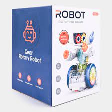 Fidtoy Dancing Robot Toy – Electric Walking Light Up Music Robot for Kids 3+