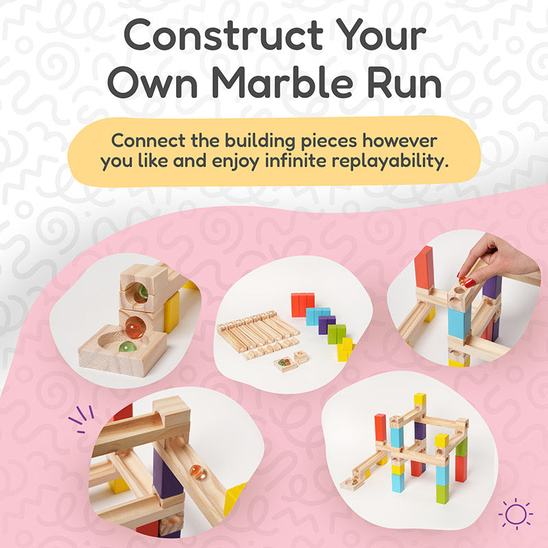 Circuit de billes Montessori en bois