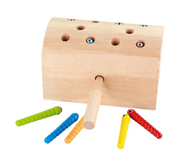 Fidtoy Wooden Insect Catcher Toy – Magnetic Fine Motor Game for Kids 3+