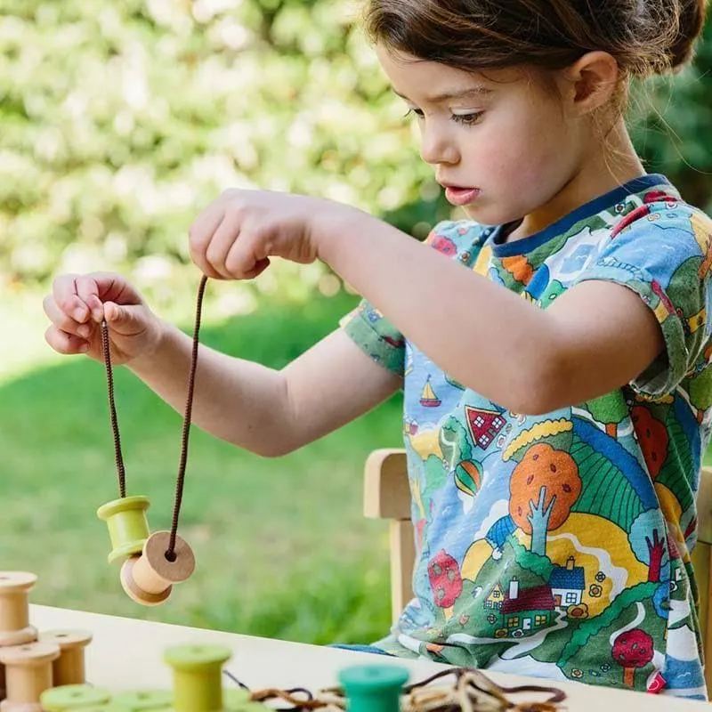 Juego de bobinas de madera Frogs pecosas para hilo